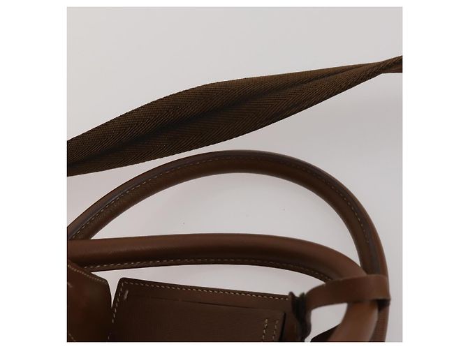 PRADA Boston Bag Nylon 2way Brown Silver - vista 15