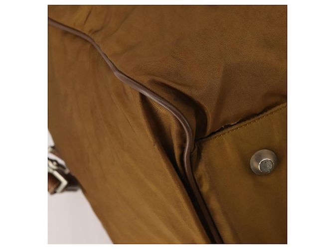 PRADA Boston Bag Nylon 2way Brown Silver - vista 16