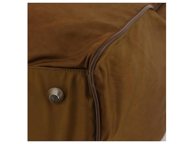 PRADA Boston Bag Nylon 2way Brown Silver - vista 17