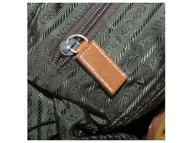 PRADA Boston Bag Nylon 2way Brown Silver - vista 27