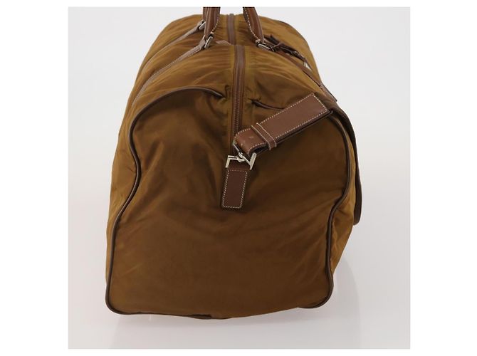 PRADA Boston Bag Nylon 2way Brown Silver - vista 4