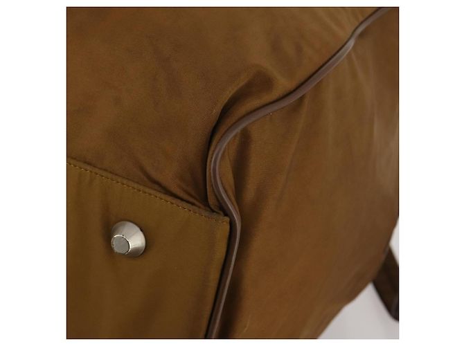PRADA Boston Bag Nylon 2way Brown Silver - vista 9