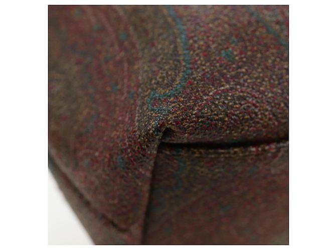 ETRO Paisley Patchwork Shoulder Bag PVC Leather Brown Bordeaux - vista 17
