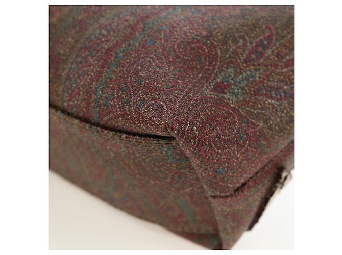 ETRO Paisley Patchwork Shoulder Bag PVC Leather Brown Bordeaux - vista 18