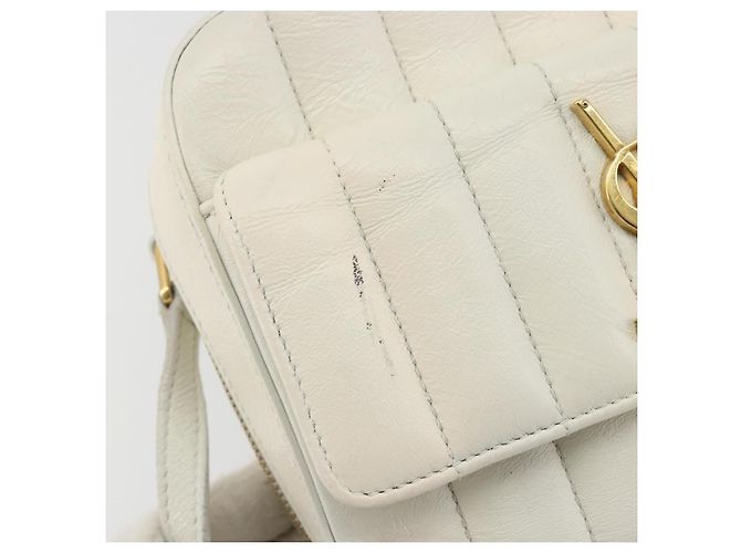 SAINT LAURENT Shoulder Bag Leather White Gold - vista 10