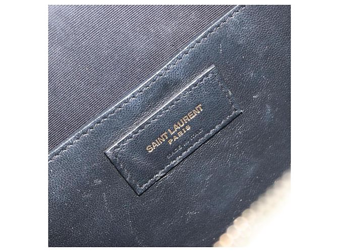 SAINT LAURENT Shoulder Bag Leather White Gold - vista 19