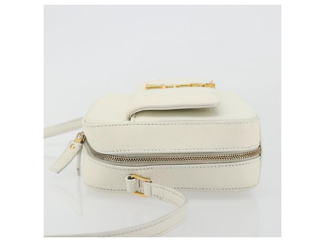 SAINT LAURENT Shoulder Bag Leather White Gold - vista 4