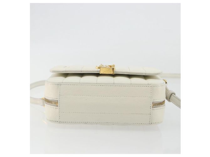 SAINT LAURENT Shoulder Bag Leather White Gold - vista 5