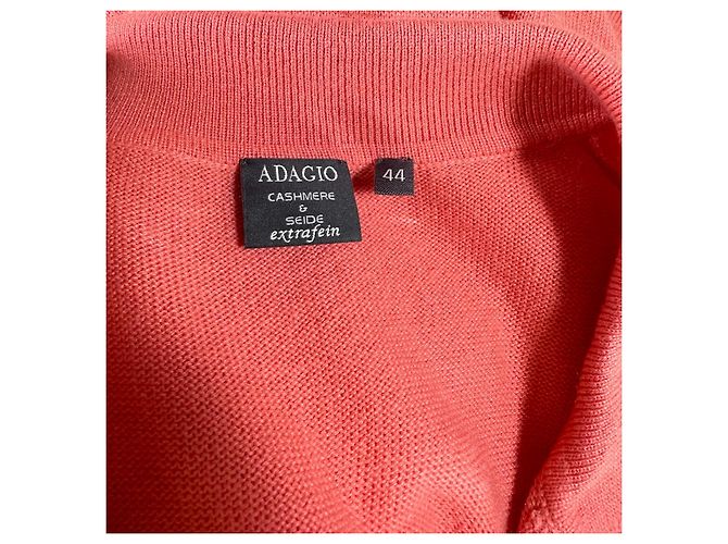 Autre Marque Adagio Polohemd aus extrafeinem Kaschmir & Seide Koralle - Ansicht 5
