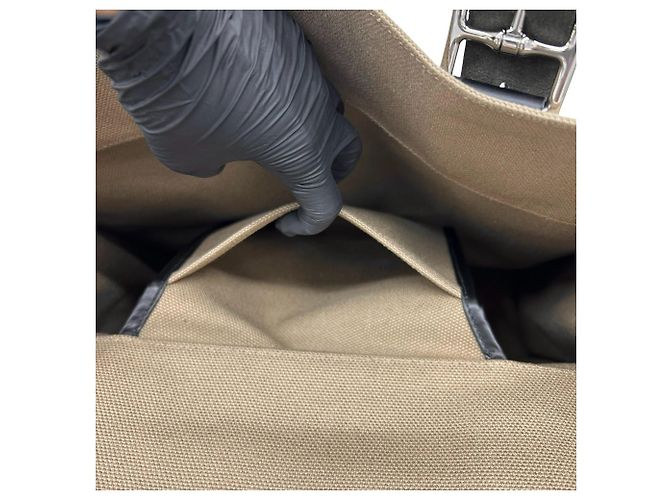Hermès Sac cabas Hermes Etrivière Marron Noir - vue 10
