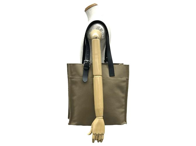 Hermès Sac cabas Hermes Etrivière Marron Noir - vue 2