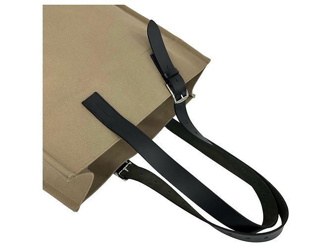 Hermès Sac cabas Hermes Etrivière Marron Noir - vue 4
