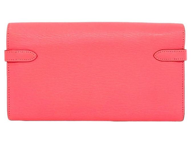 Hermès Hermes Kelly Wallet - Long Chevre Mysore Card Holder Rosa - vista 2