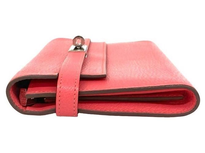 Hermès Hermes Kelly Wallet - Long Chevre Mysore Card Holder Rosa - vista 4