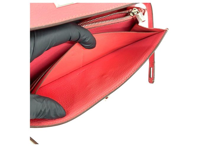 Hermès Hermes Kelly Wallet - Long Chevre Mysore Card Holder Rosa - vista 8
