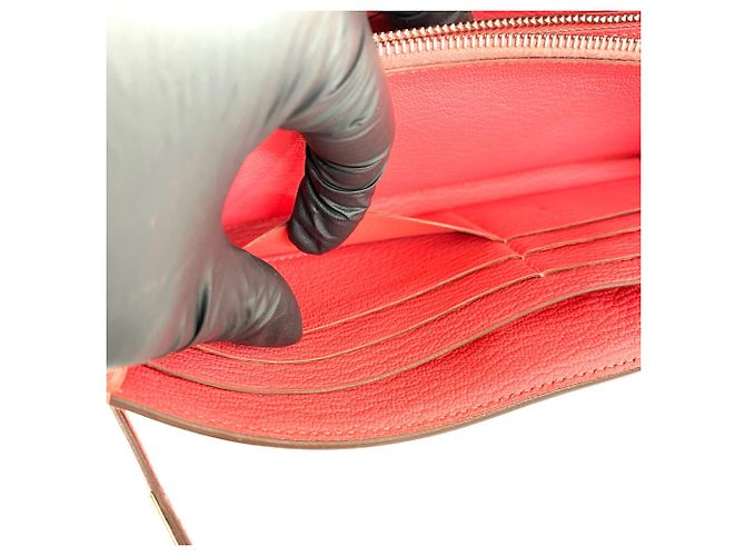 Hermès Hermes Kelly Wallet - Long Chevre Mysore Card Holder Rosa - vista 9