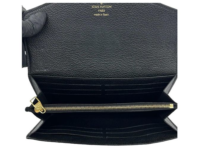 Louis Vuitton Portefeuille Sarah Long Wallet Nero - vista 7