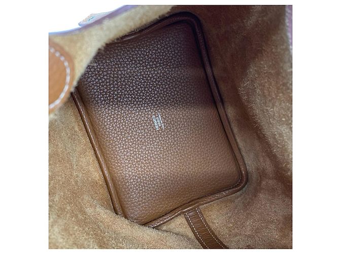 Hermès Borsa tote mini Hermes Picotin Lock PM in pelle Marrone - vista 9