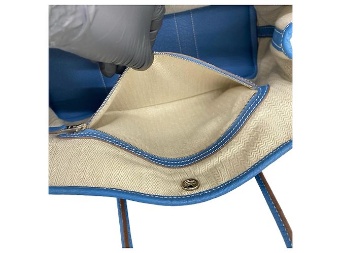 Hermès Borsa HERMES Garden Party TPM Buffle Blue Jean - vista 10