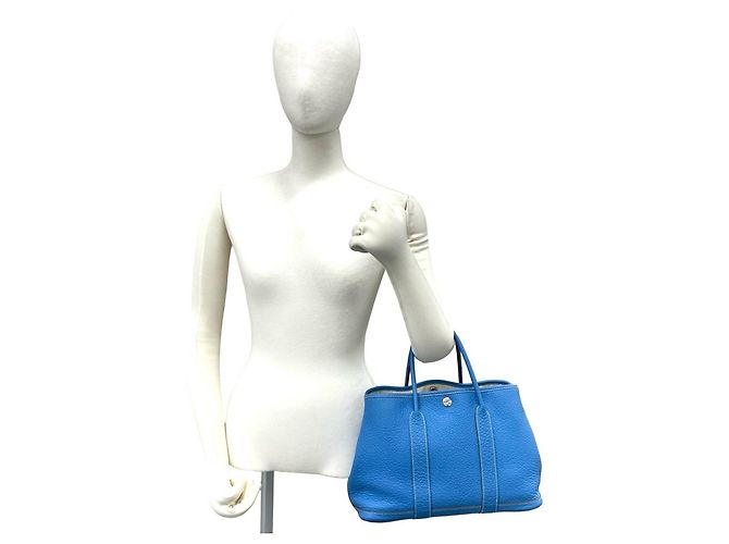 Hermès Borsa HERMES Garden Party TPM Buffle Blue Jean - vista 2