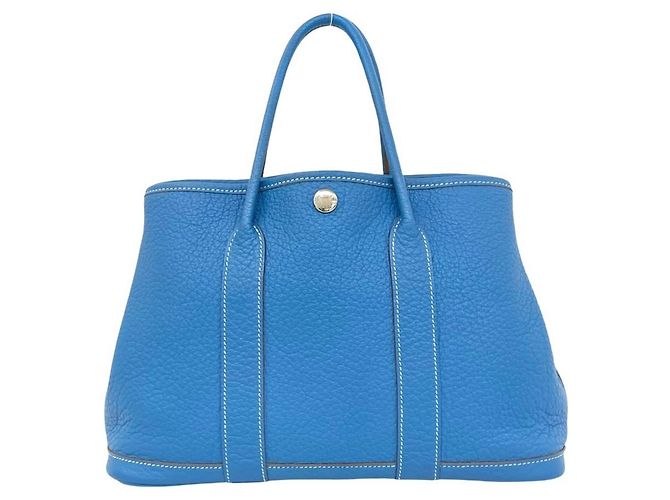 Hermès Borsa HERMES Garden Party TPM Buffle Blue Jean - vista 3