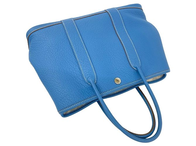 Hermès Borsa HERMES Garden Party TPM Buffle Blue Jean - vista 4