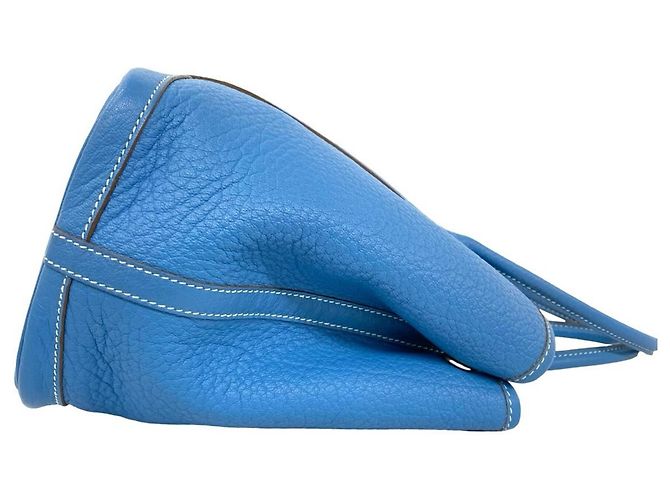 Hermès Borsa HERMES Garden Party TPM Buffle Blue Jean - vista 6