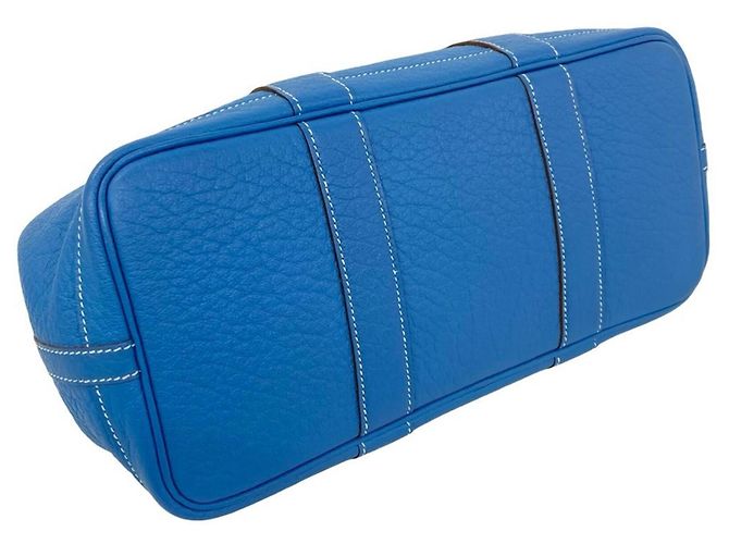 Hermès Borsa HERMES Garden Party TPM Buffle Blue Jean - vista 7