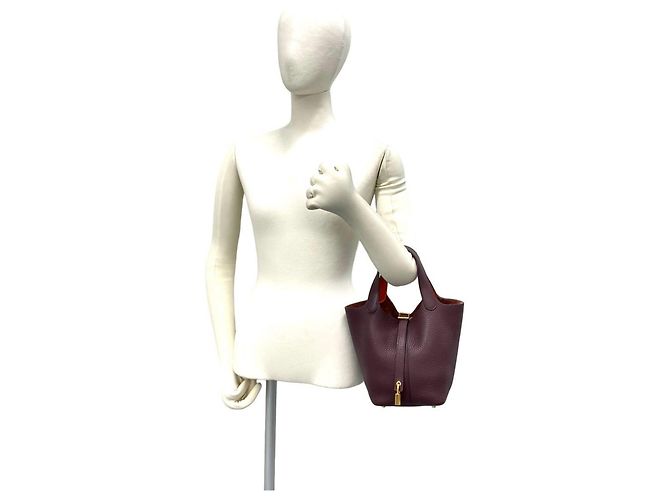 Hermès Borsa HERMES Picotin Lock PM Rosso Arancione Bordò - vista 2