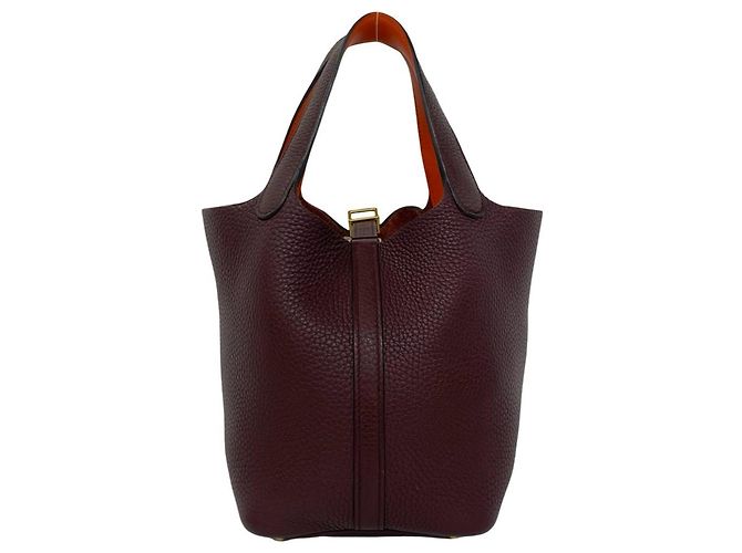 Hermès Borsa HERMES Picotin Lock PM Rosso Arancione Bordò - vista 3