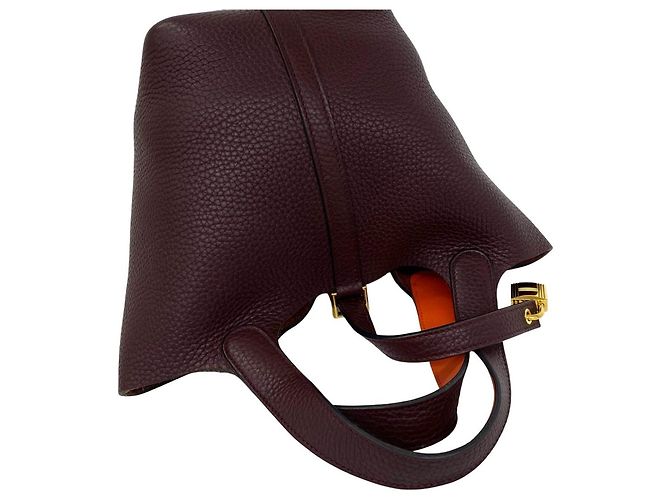 Hermès Borsa HERMES Picotin Lock PM Rosso Arancione Bordò - vista 4