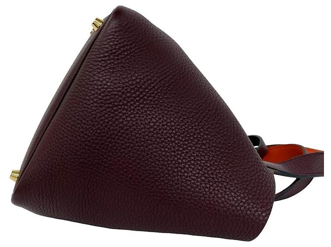 Hermès Borsa HERMES Picotin Lock PM Rosso Arancione Bordò - vista 6