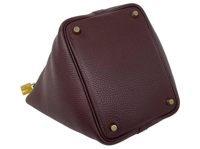 Hermès Borsa HERMES Picotin Lock PM Rosso Arancione Bordò - vista 7