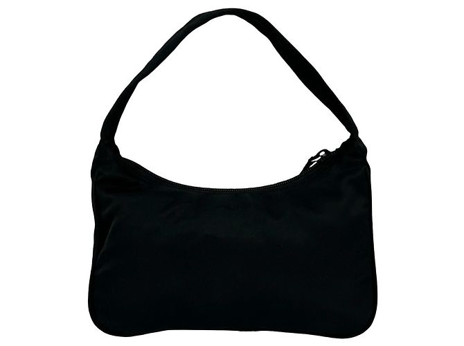 Mini borsa in nylon con logo triangolare Prada Nero - vista 3