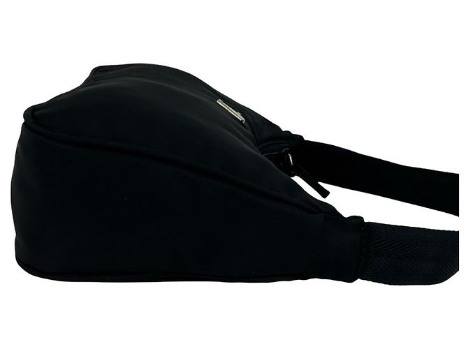 Mini borsa in nylon con logo triangolare Prada Nero - vista 6