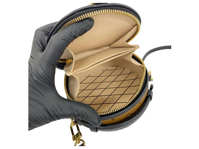 Borsa a spalla Louis Vuitton Mini Boite Chapeau Monogram Reverse in pelle Marrone - vista 9