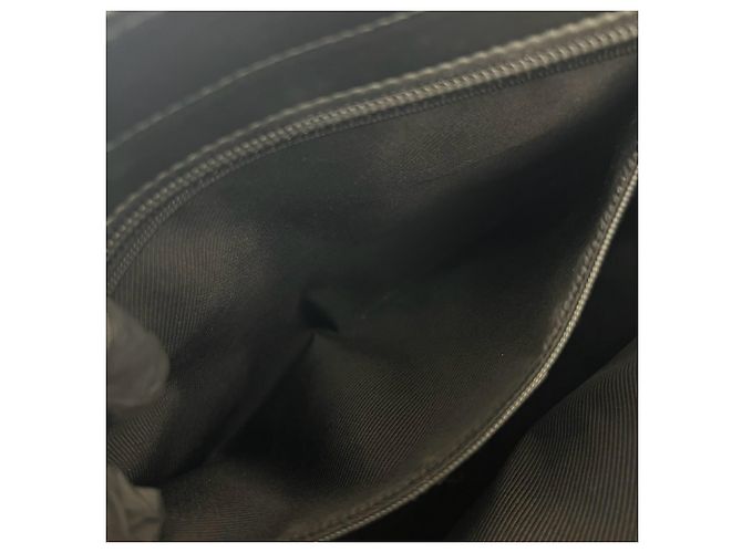 Gucci GG Logo Pattern Canvas Leder Tote Bag Schwarz - Ansicht 10