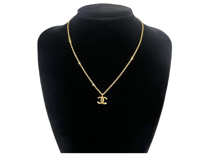 Collana a catena Chanel Vintage Coco Mark D'oro - vista 2