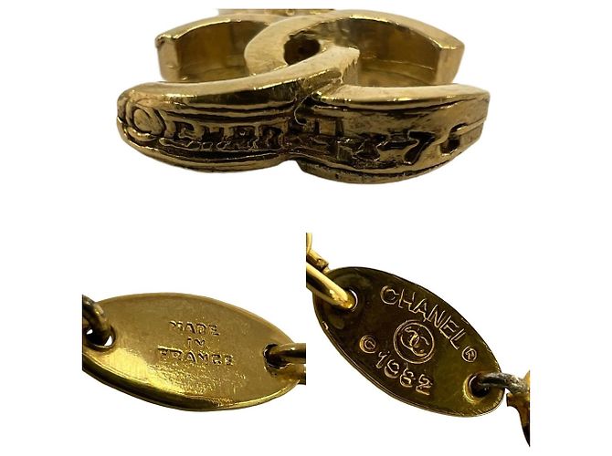 Collana a catena Chanel Vintage Coco Mark D'oro - vista 3