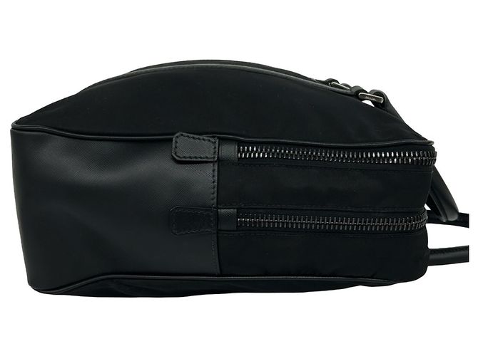 Borsetta Prada in nylon Tessuto Pocono e pelle Saffiano Nero - vista 6