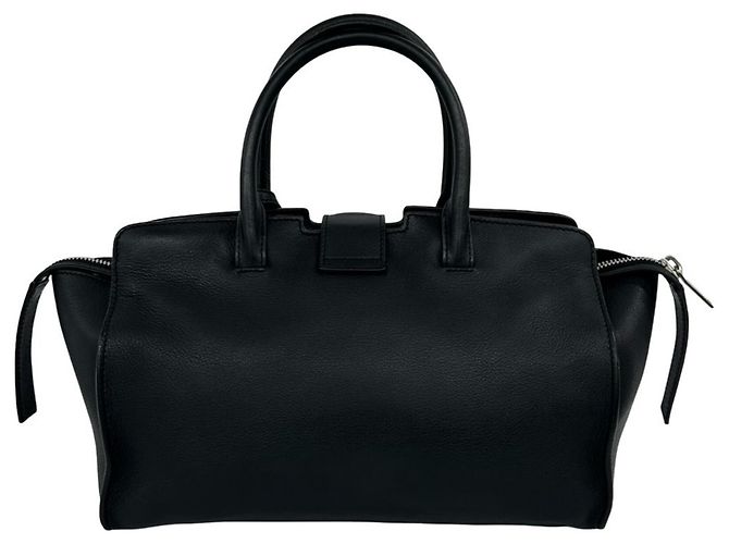 Borsa a mano in pelle Saint Laurent Baby Downtown Cabas Nero - vista 3
