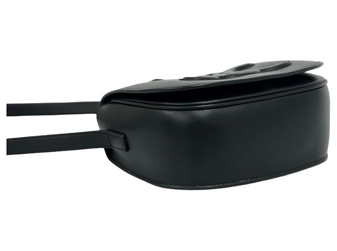 Céline CELINE Folco Cuir Triomphe Logo Leather Mini Shoulder Bag Nero - vista 7