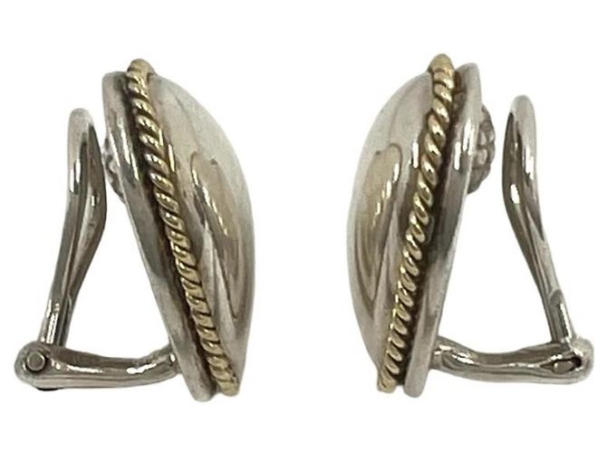 Tiffany & Co Orecchini Tiffany Vintage Heart Twist Argento D'oro - vista 4