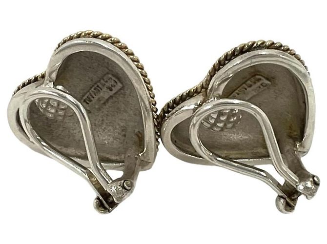 Tiffany & Co Orecchini Tiffany Vintage Heart Twist Argento D'oro - vista 5