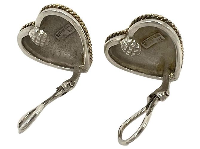 Tiffany & Co Orecchini Tiffany Vintage Heart Twist Argento D'oro - vista 6