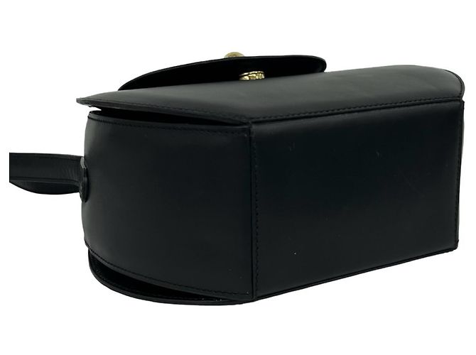 Céline Celine Vintage Starball Logo Hardware Calf Leather Mini Shoulder Bag Pouch Nero - vista 7