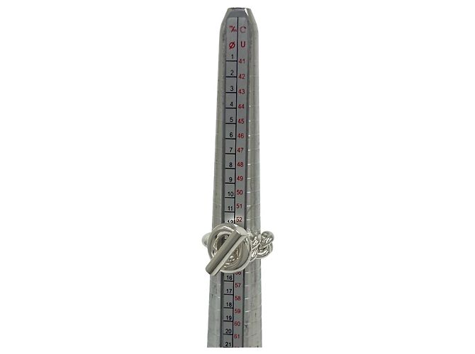Hermès HERMES Croisette Ringband Silber - Ansicht 7