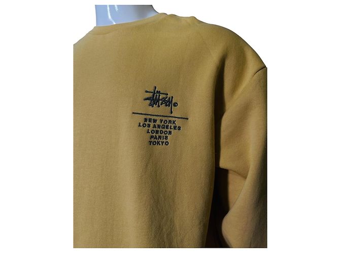 Autre Marque Stussy Crewneck Unisex Sweatshirt City Stack Butter Gelb - Ansicht 2