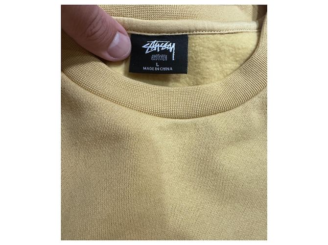Autre Marque Stussy Crewneck Unisex Sweatshirt City Stack Butter Gelb - Ansicht 6
