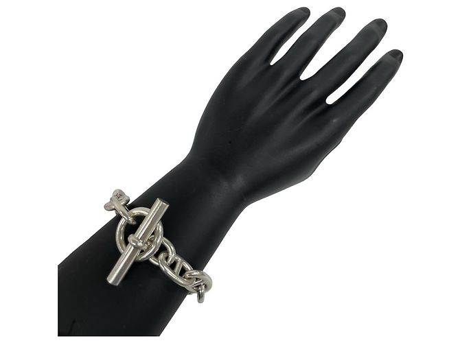 Hermès Bracciale con Charms Hermes Chaine d'Ancre TGM Argento - vista 2